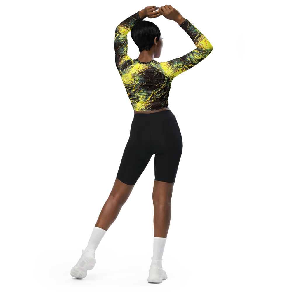 Eversen Whirl on Long Sleeve Crop Top — Back