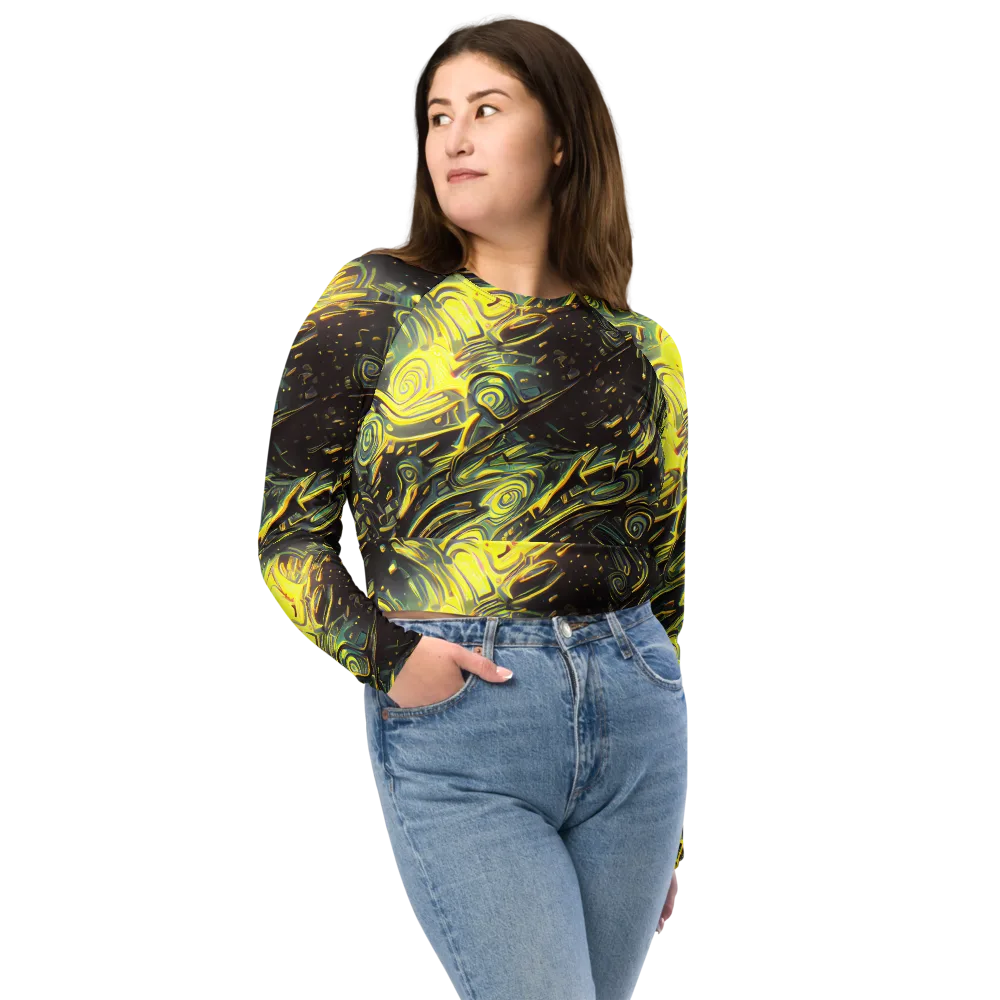 Eversen Whirl on Long Sleeve Crop Top — Front