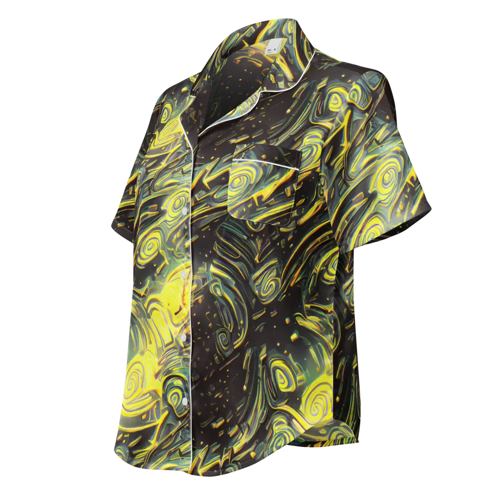 Eversen Whirl on Women's Short Sleeve Pajama Top — Left Front