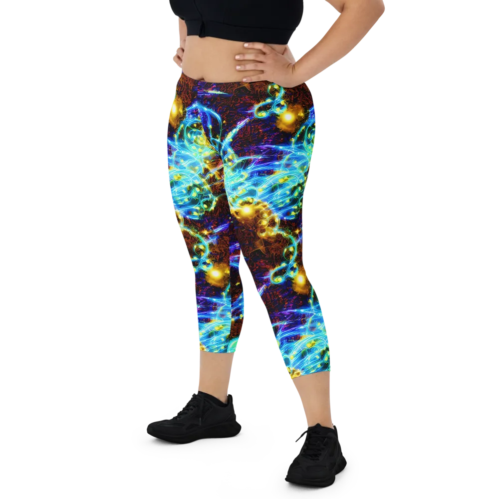 Neon Füssli on Capri Leggings — Front