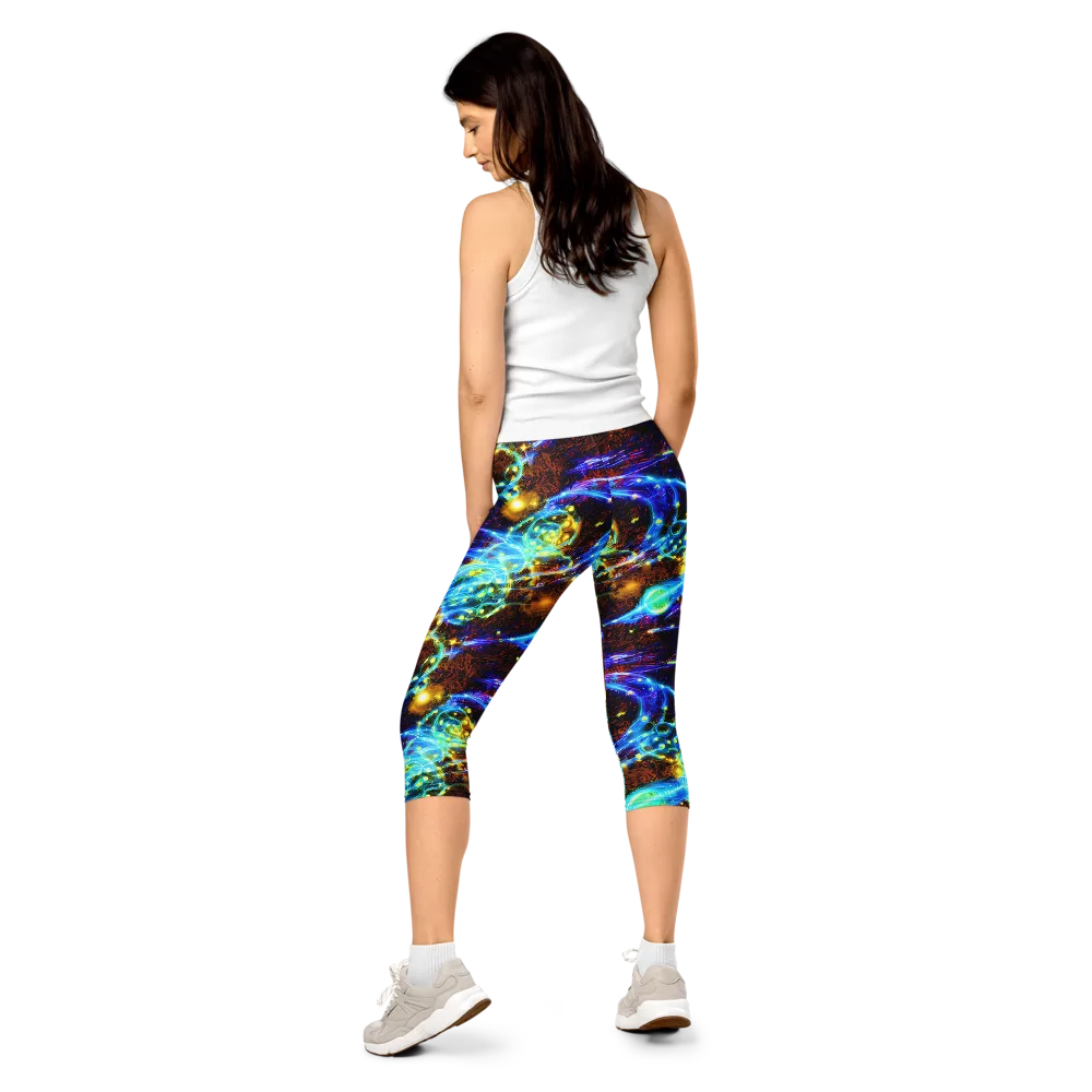 Neon Füssli on Capri Leggings — Back