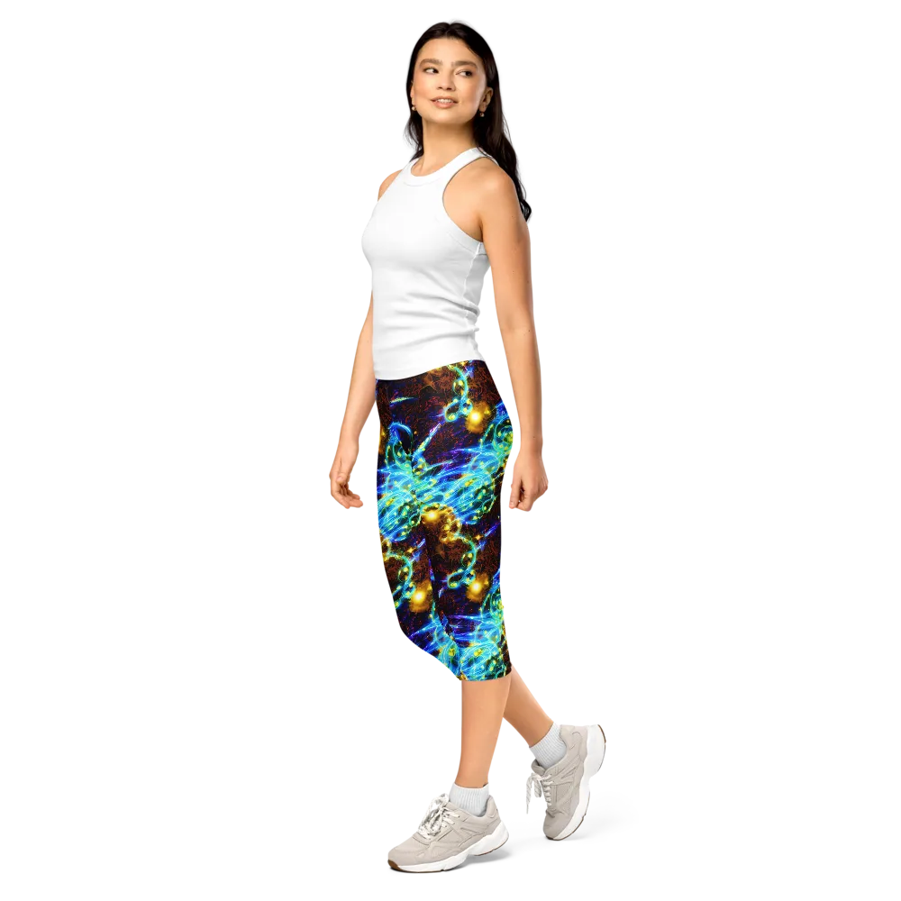 Neon Füssli on Capri Leggings — Left Front