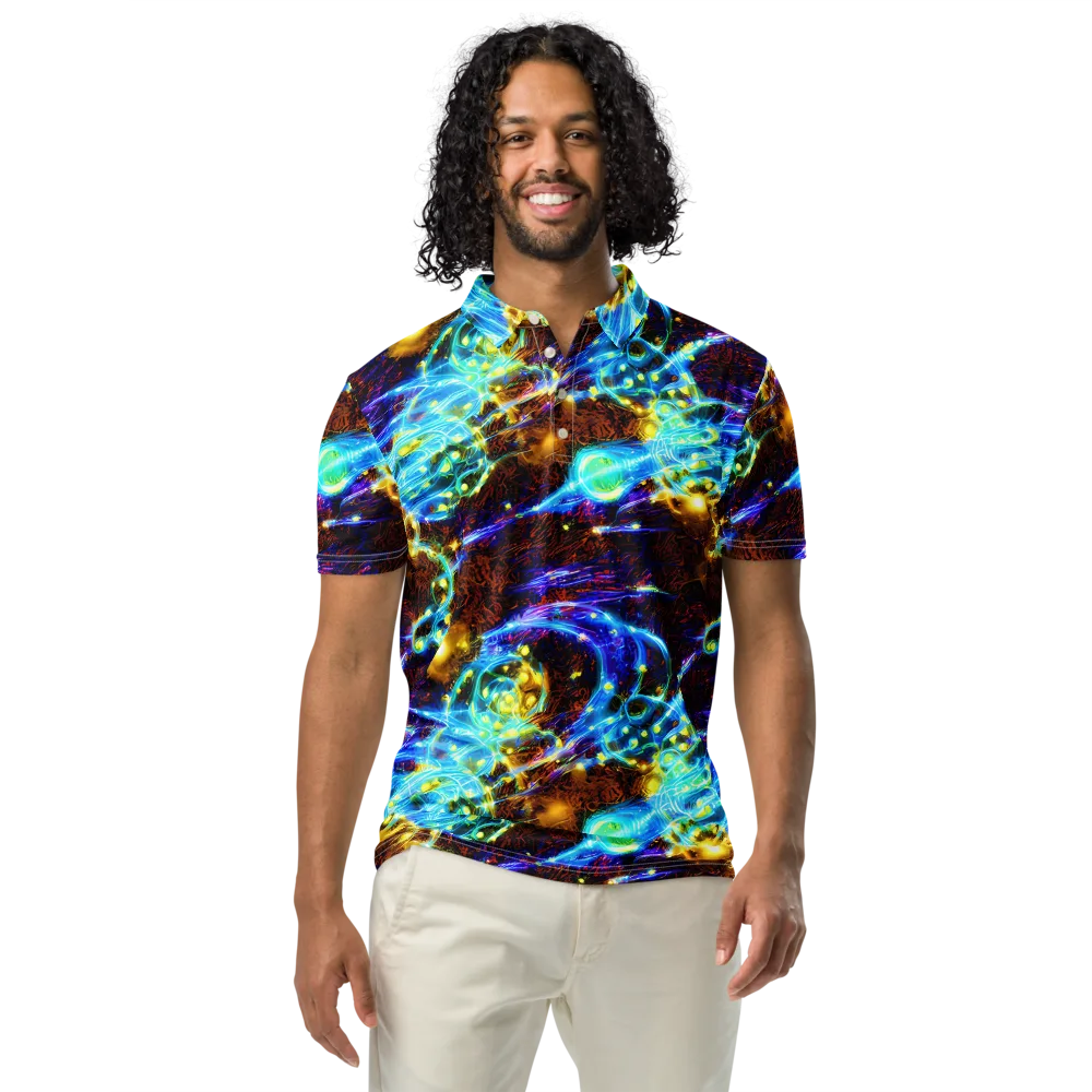 Neon Füssli on Men's Slim Fit Polo Shirt — Front