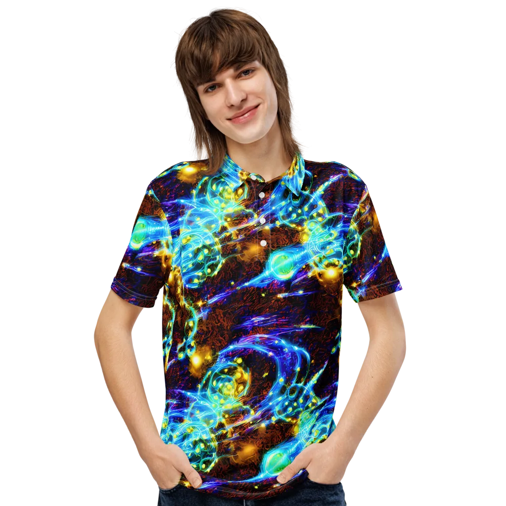 Neon Füssli on Men's Slim Fit Polo Shirt — Front