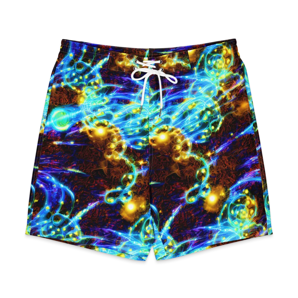 Neon Füssli on Men's Board Shorts — Front