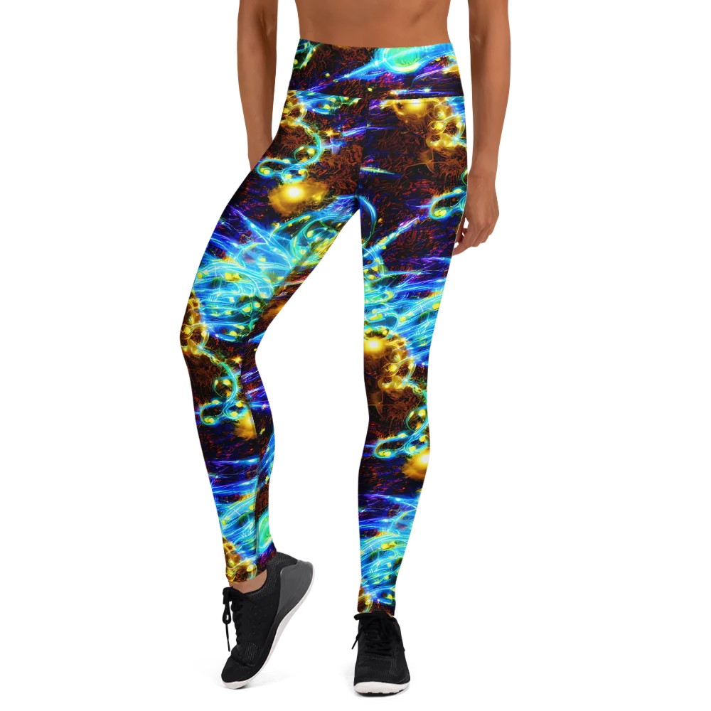 Neon Füssli on Yoga Leggings — Front