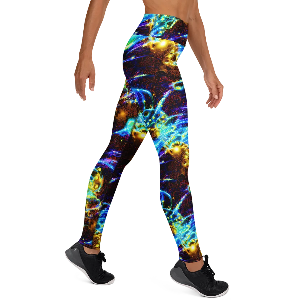 Neon Füssli on Yoga Leggings — Right
