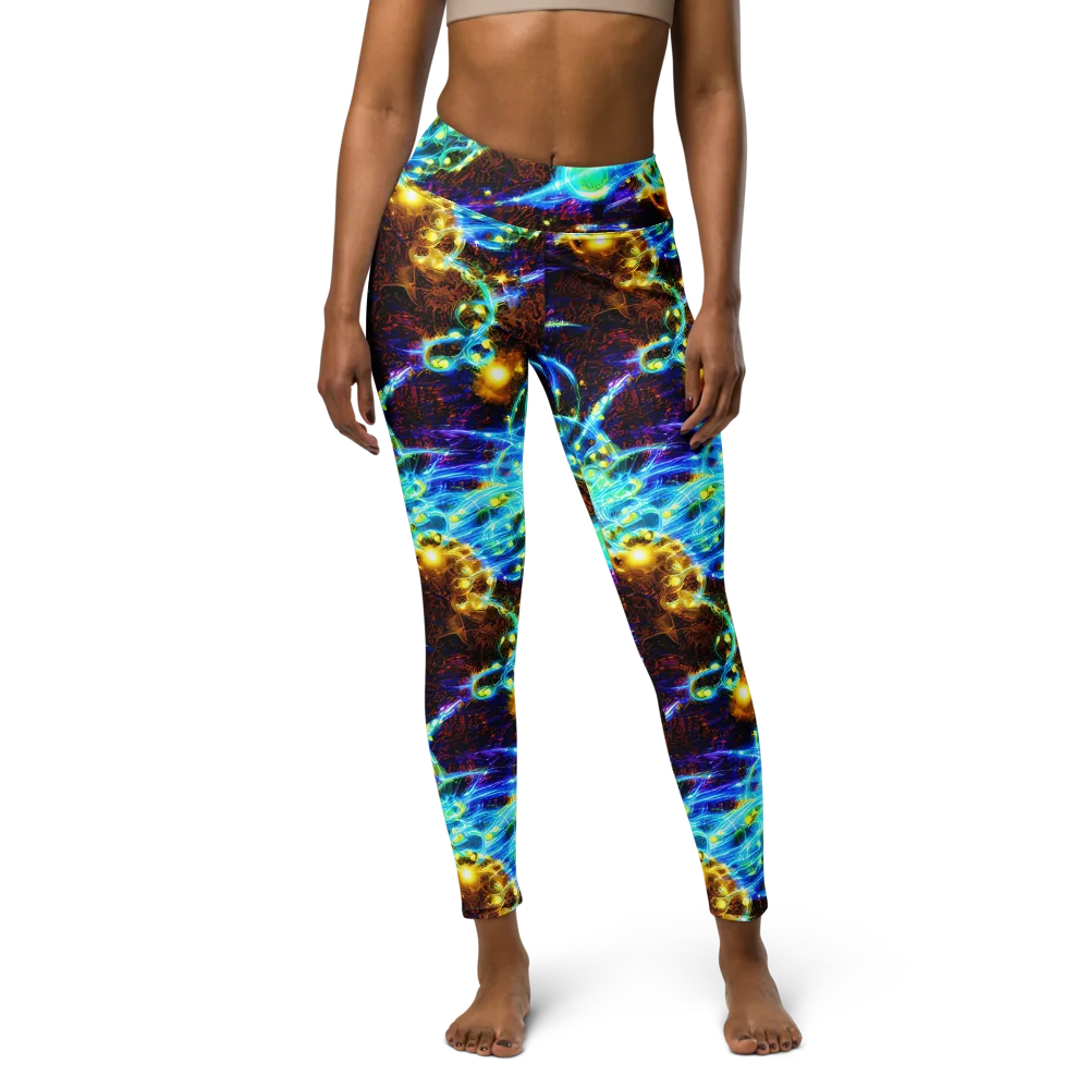 Neon Füssli on Yoga Leggings — Front