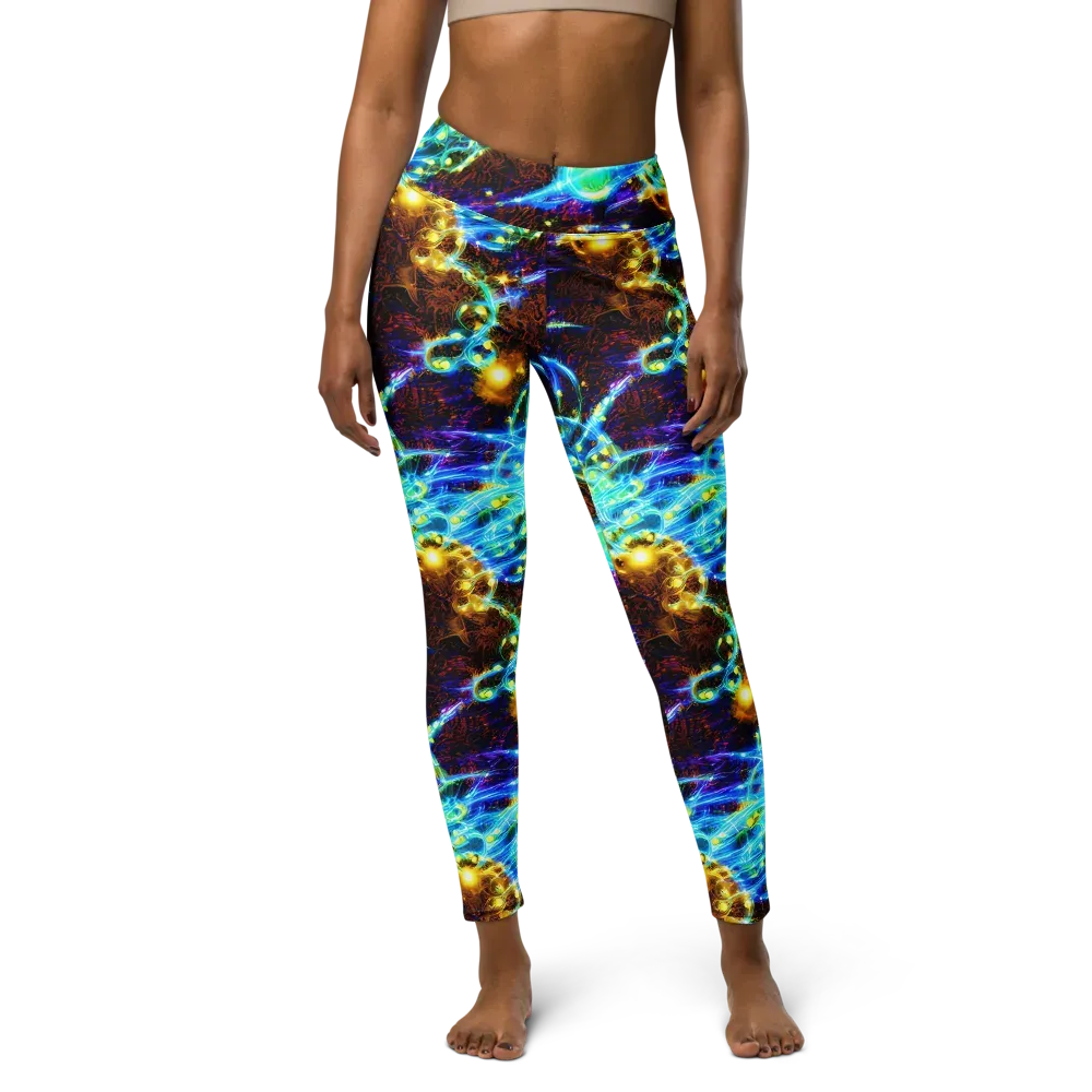 Neon Füssli on Yoga Leggings — Front