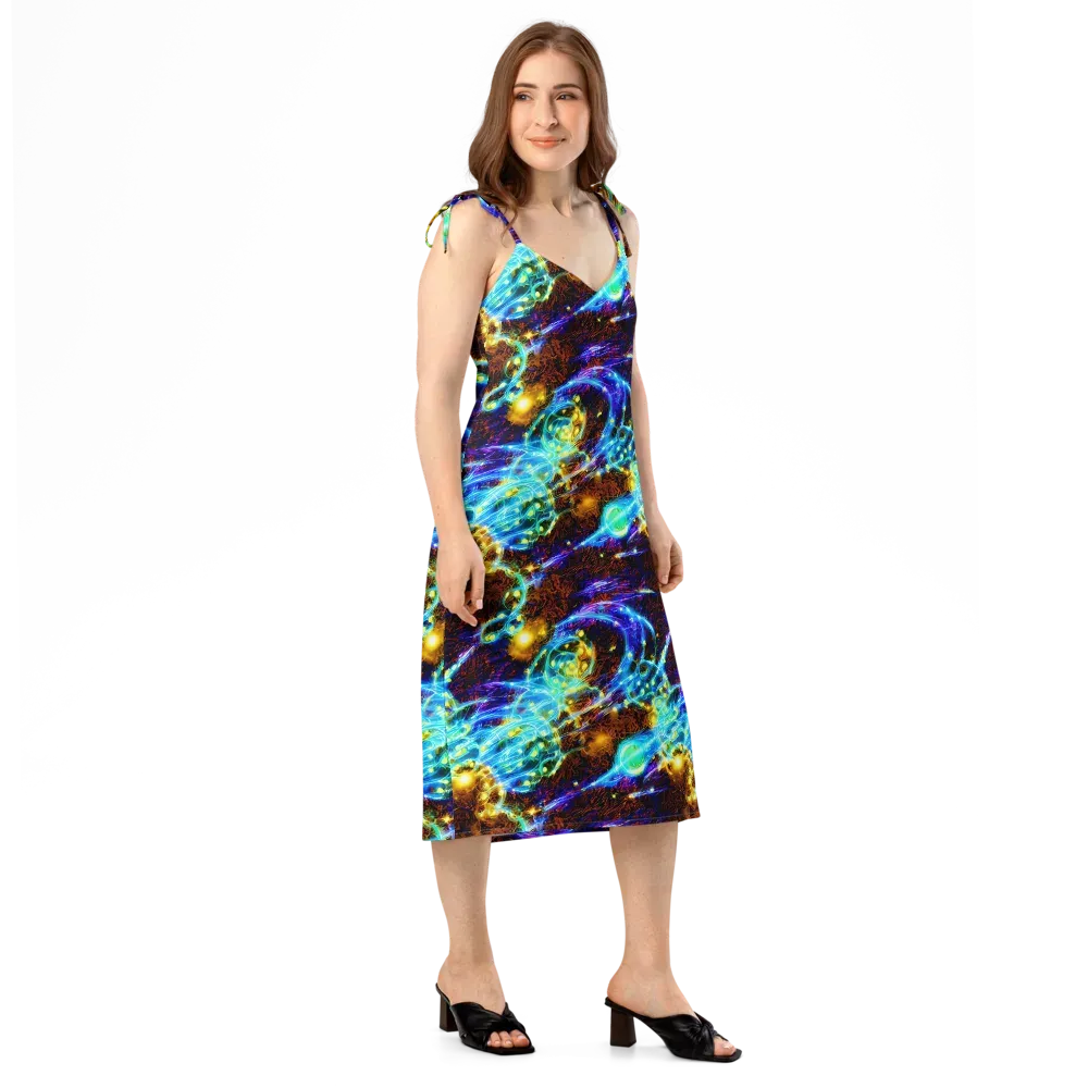 Neon Füssli on Slip Dress — Right Front