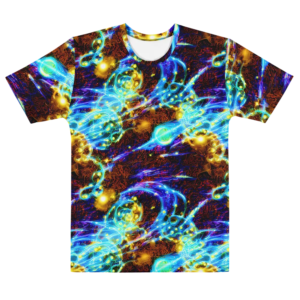 Neon Füssli on Men's Cotton Crew Neck T-Shirt — Front