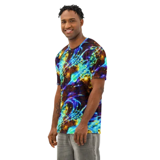 Neon Füssli on a Men's Cotton Crew Neck T-Shirt