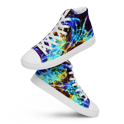 Neon Füssli on a Women's High Top Canvas Shoes