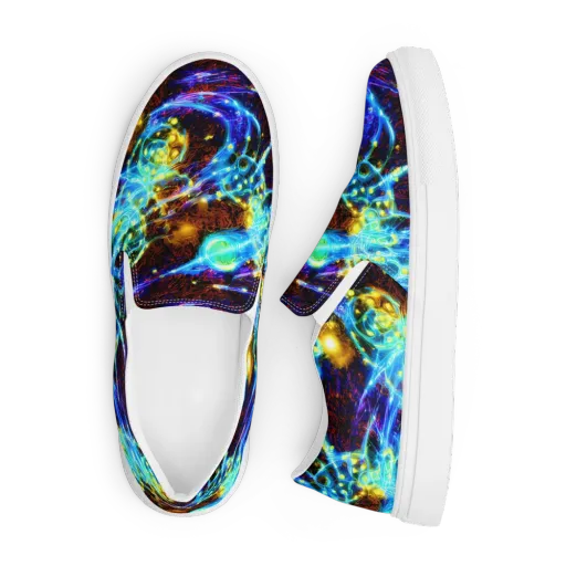 Neon Füssli on a Men's Slip-On Canvas Shoes