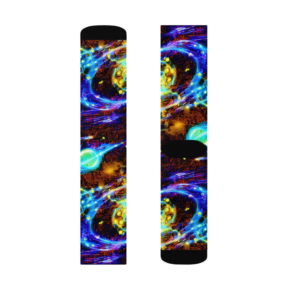Neon Füssli on Socks — Left Sock
