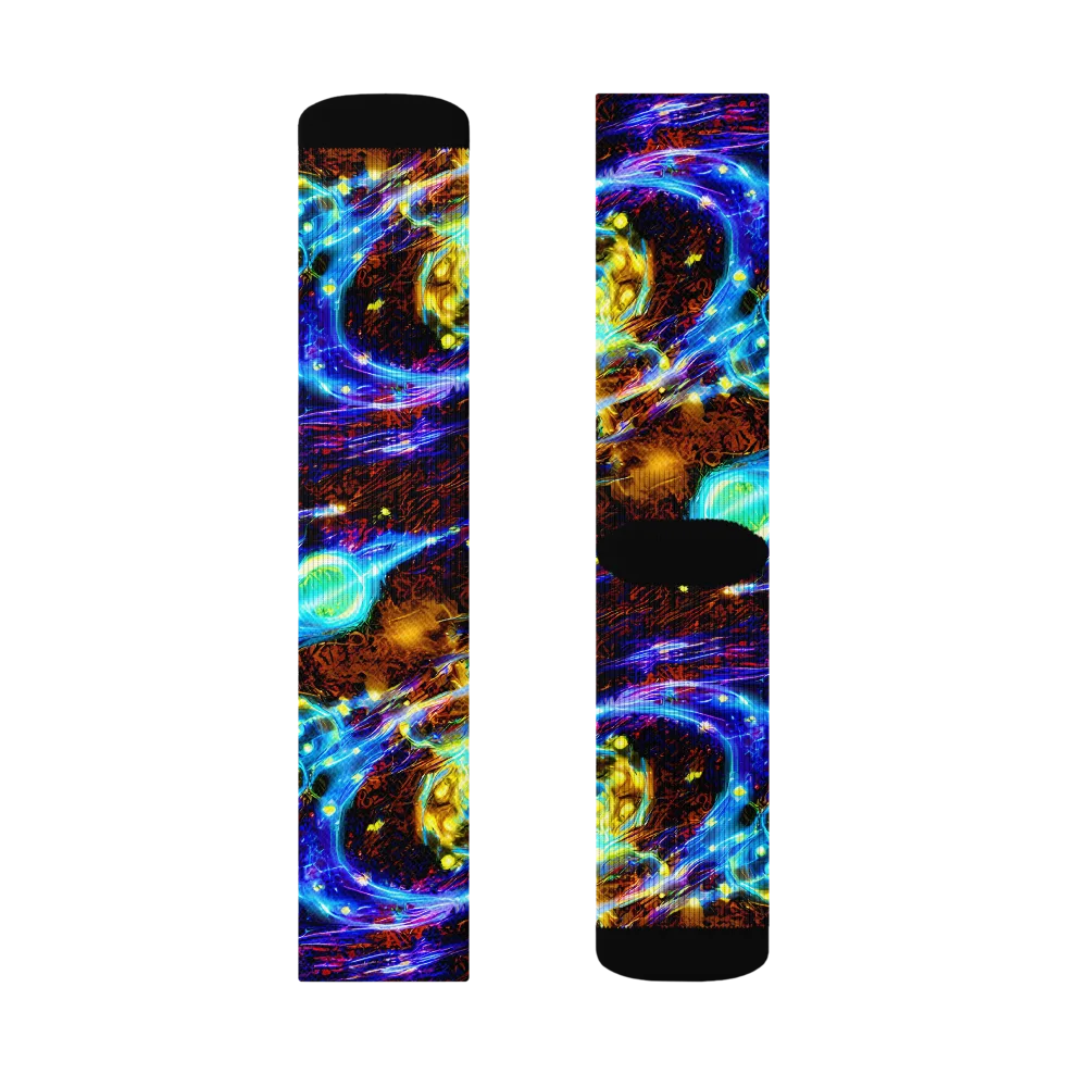 Neon Füssli on Socks — Right Sock