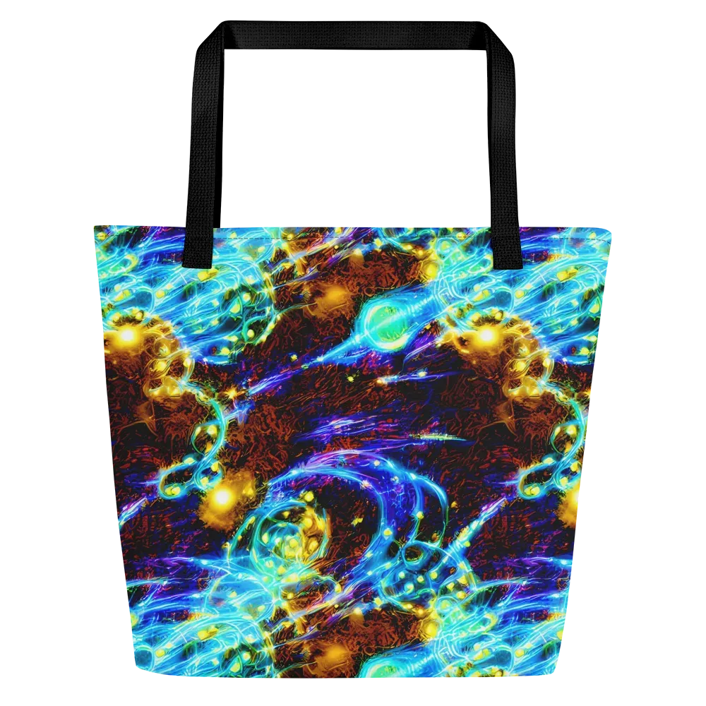 Neon Füssli on Large Tote Bag W/ Pocket — Front