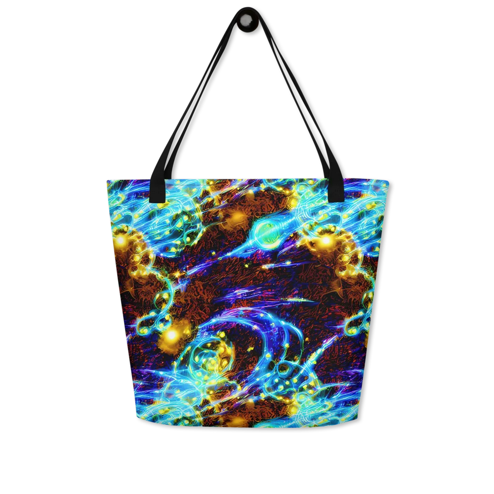 Neon Füssli on Large Tote Bag W/ Pocket — Front