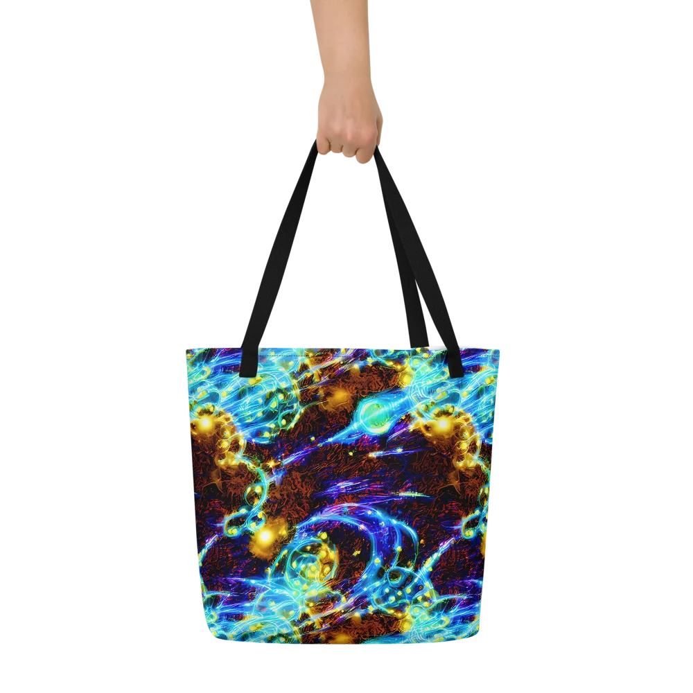 Neon Füssli on Large Tote Bag W/ Pocket — Front
