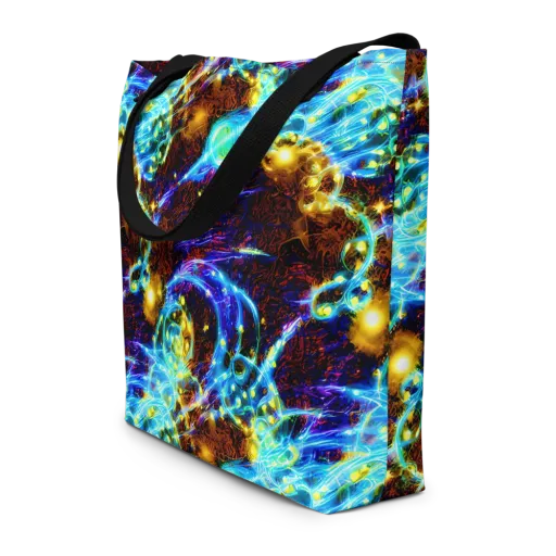 Neon Füssli on a Large Tote Bag W/ Pocket