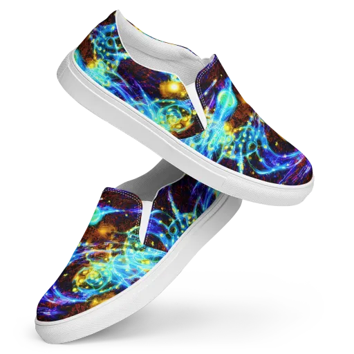 Neon Füssli on a Women's Slip-On Canvas Shoes