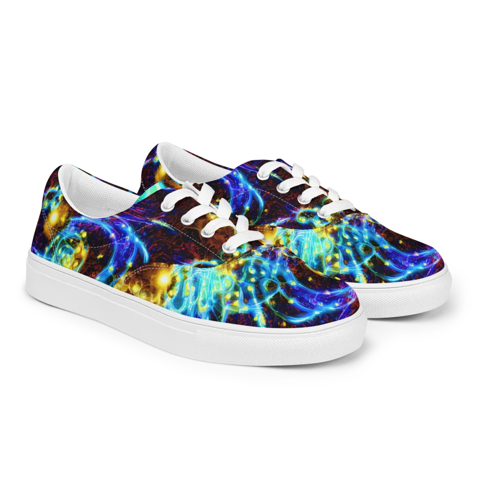Neon Füssli on Men's Lace-Up Canvas Shoes — Right Front