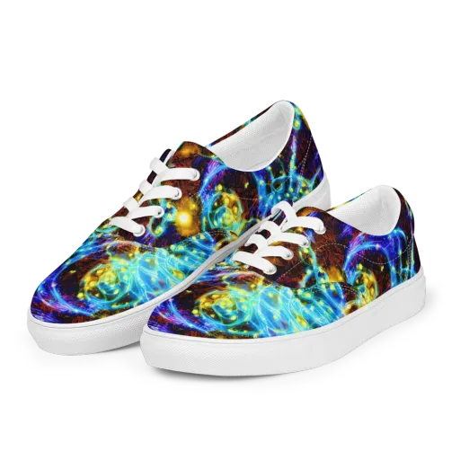 Neon Füssli on a Men's Lace-Up Canvas Shoes