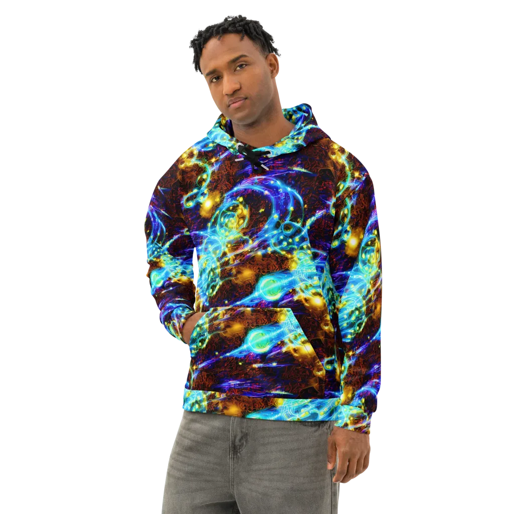 Neon Füssli on Cotton Hoodie — Left Front