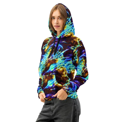 Neon Füssli on a Cotton Hoodie