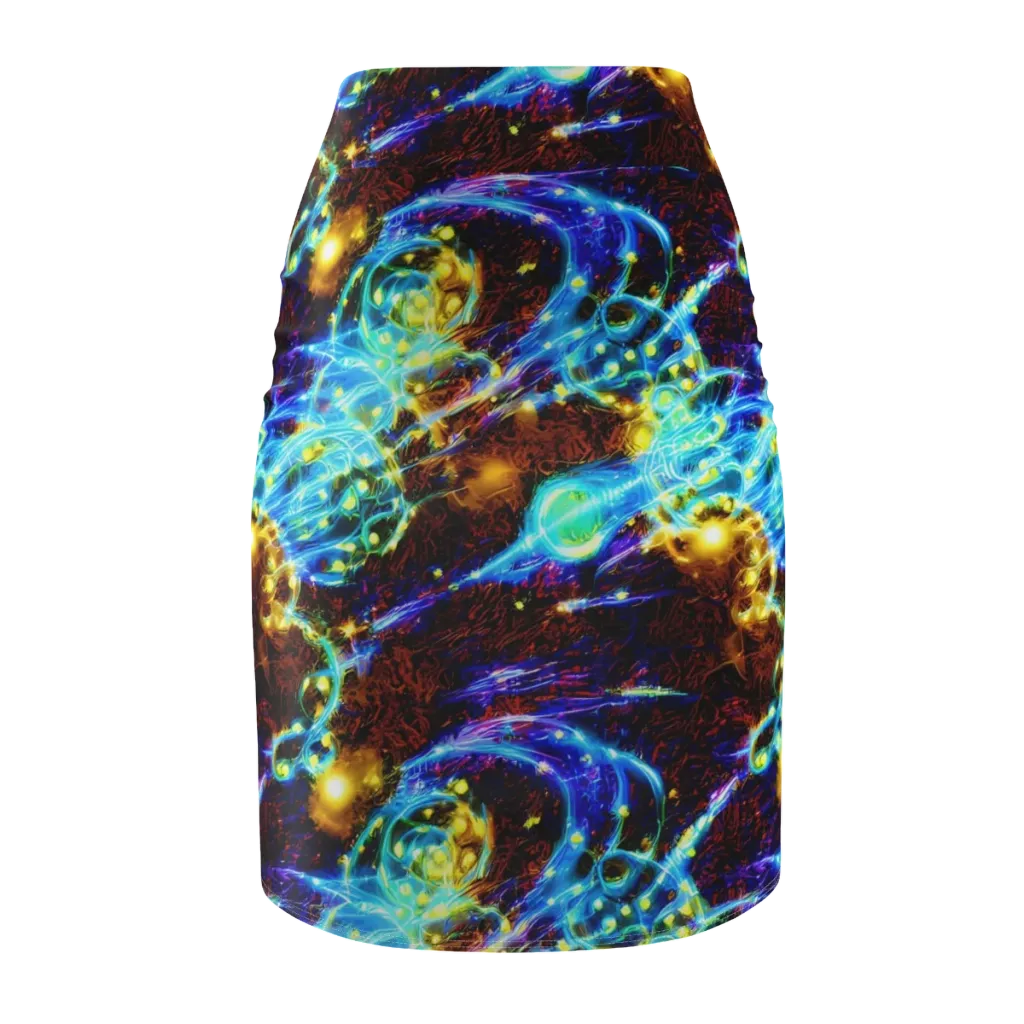 Neon Füssli on Pencil Skirt — Back