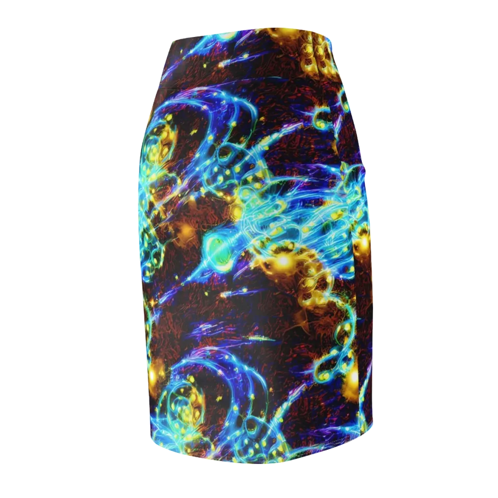 Neon Füssli on Pencil Skirt — Back Side