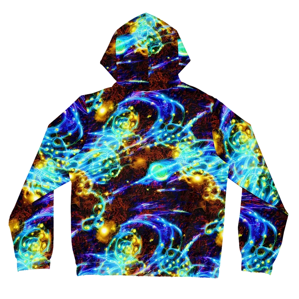 Neon Füssli on Women's Full-Zip Hoodie — Back