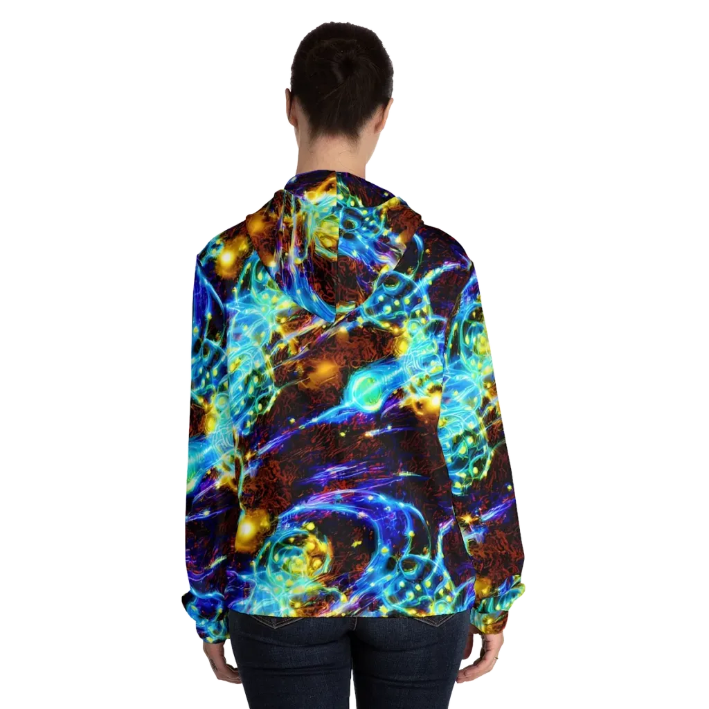 Neon Füssli on Women's Full-Zip Hoodie — Back On Person