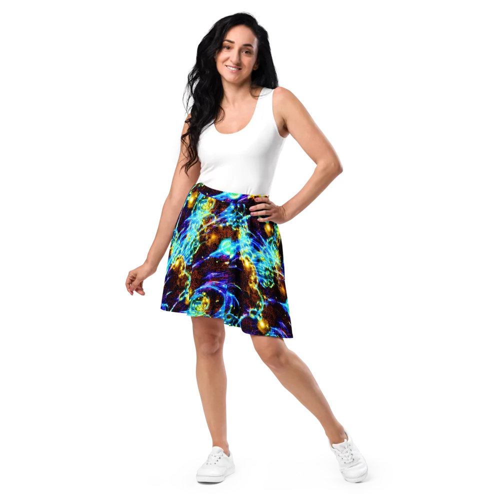 Neon Füssli on Skater Skirt — Front