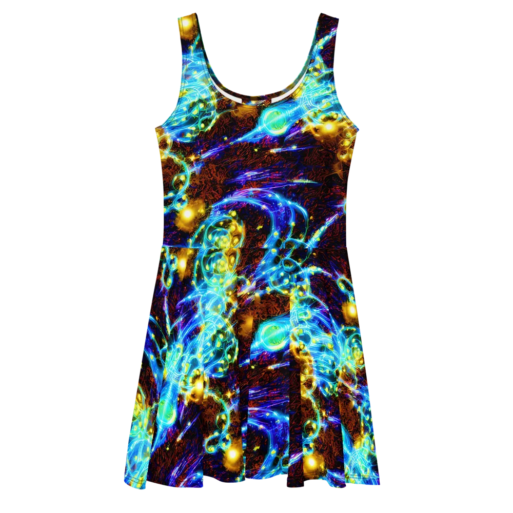 Neon Füssli on Skater Dress — Front