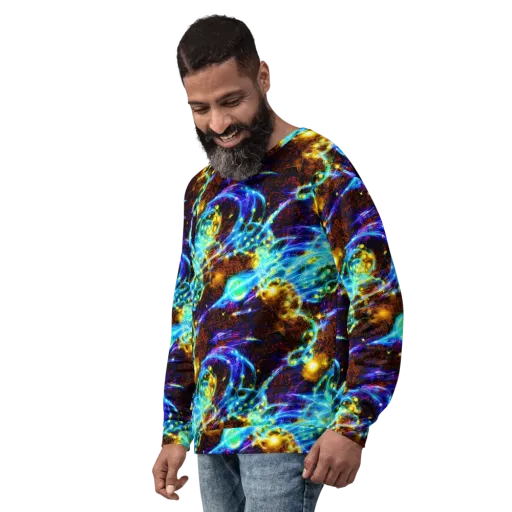 Neon Füssli on a Sweatshirt