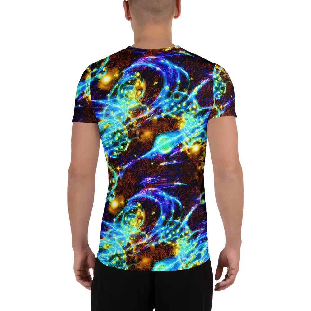 Neon Füssli on Men's Athletic T-Shirt — Back