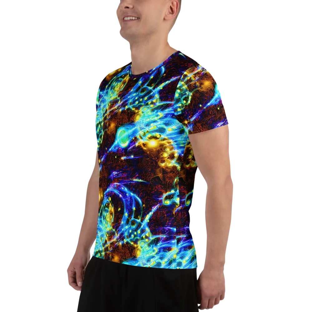 Neon Füssli on Men's Athletic T-Shirt — Left