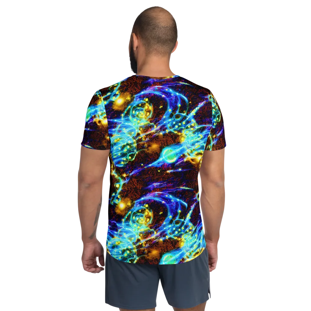 Neon Füssli on Men's Athletic T-Shirt — Back