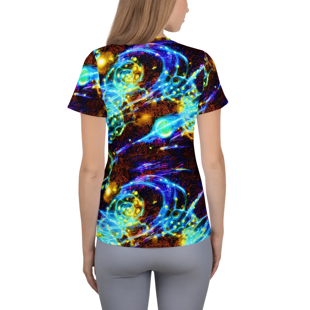 Neon Füssli on Women's Athletic T-Shirt — Back