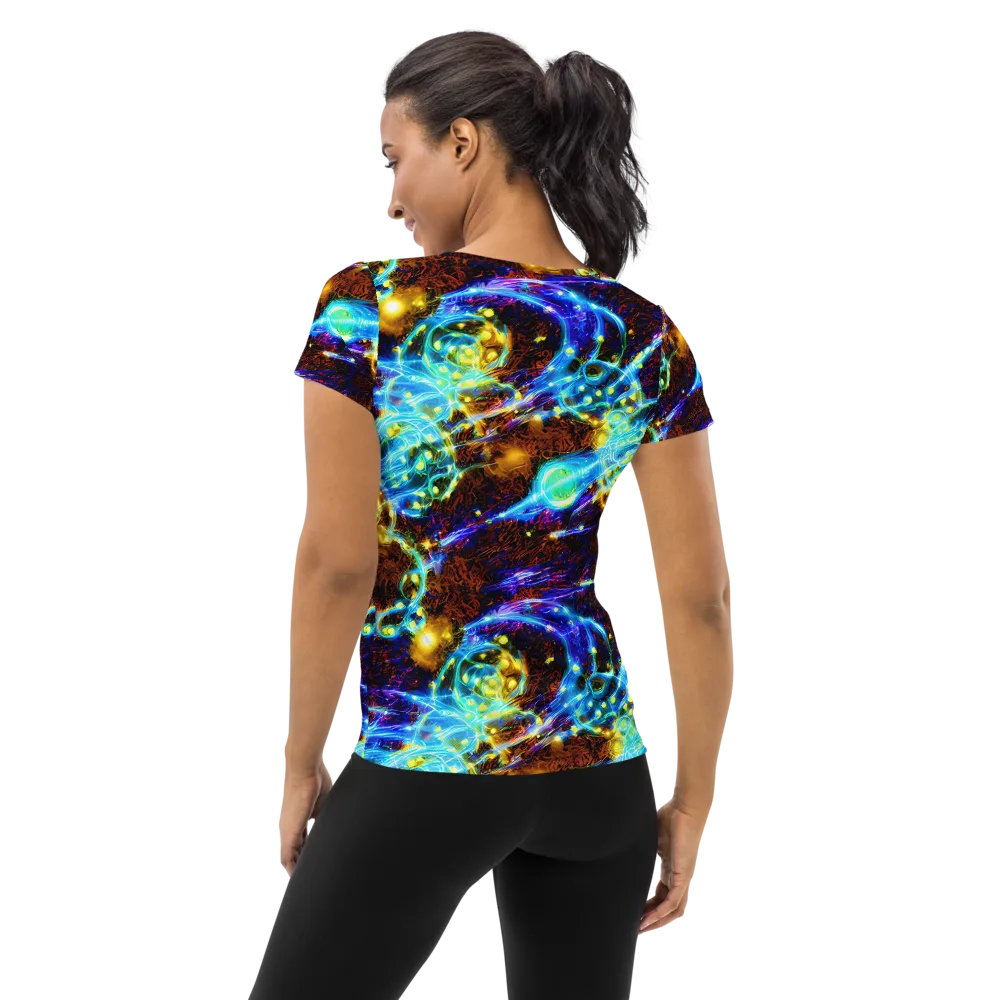 Neon Füssli on Women's Athletic T-Shirt — Back