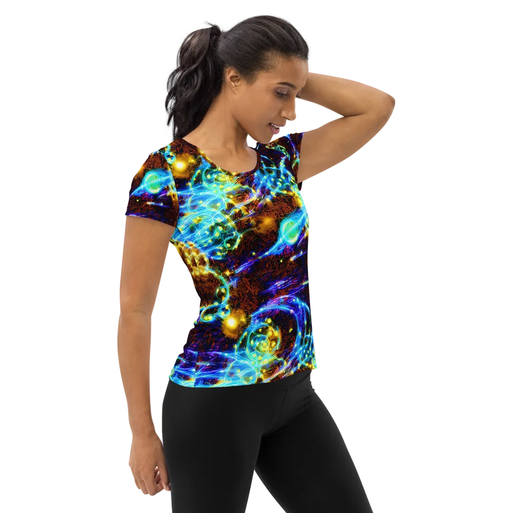 Neon Füssli on Women's Athletic T-Shirt — Right