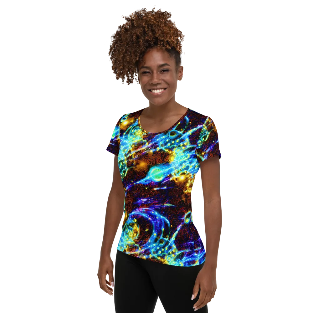 Neon Füssli on Women's Athletic T-Shirt — Left