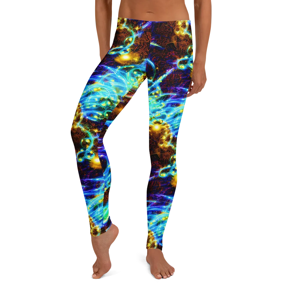 Neon Füssli on Leggings — Front