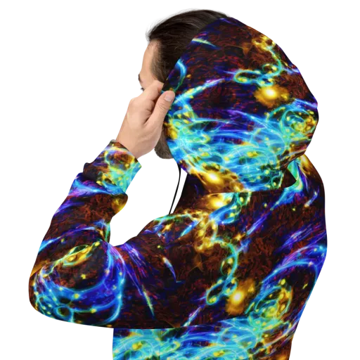 Neon Füssli on a Hoodie