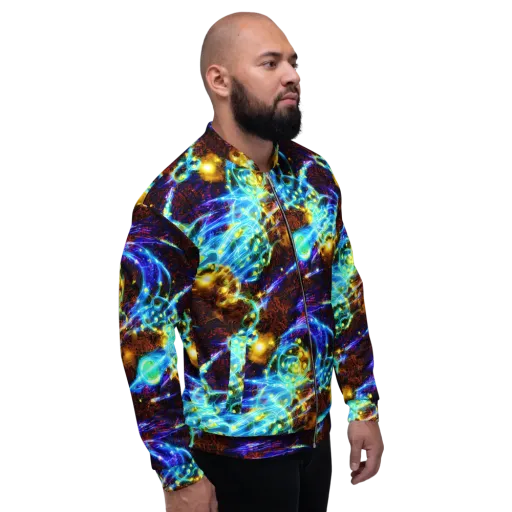 Neon Füssli on a Bomber Jacket