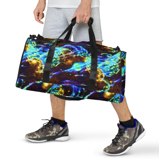 Neon Füssli on a Duffle Bag
