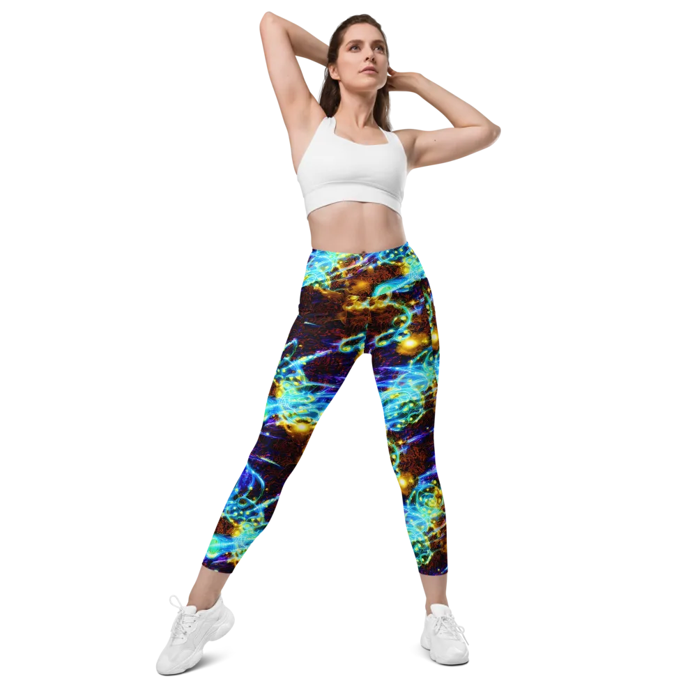 Neon Füssli on Leggings with Pockets — Front