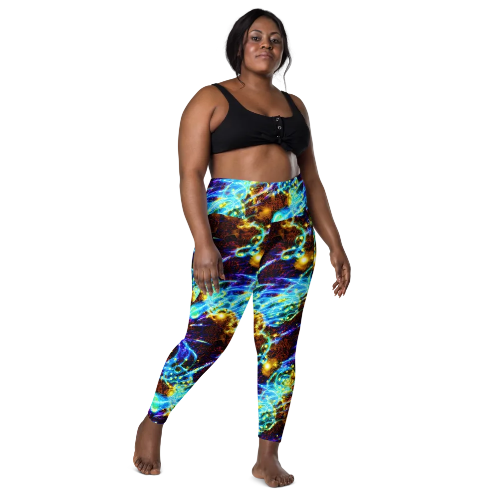Neon Füssli on Leggings with Pockets — Front