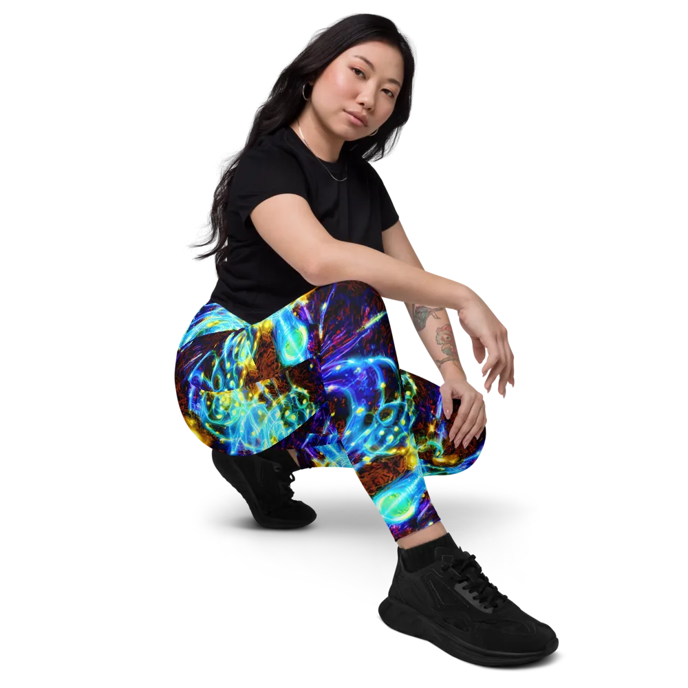 Neon Füssli on Leggings with Pockets — Right Front